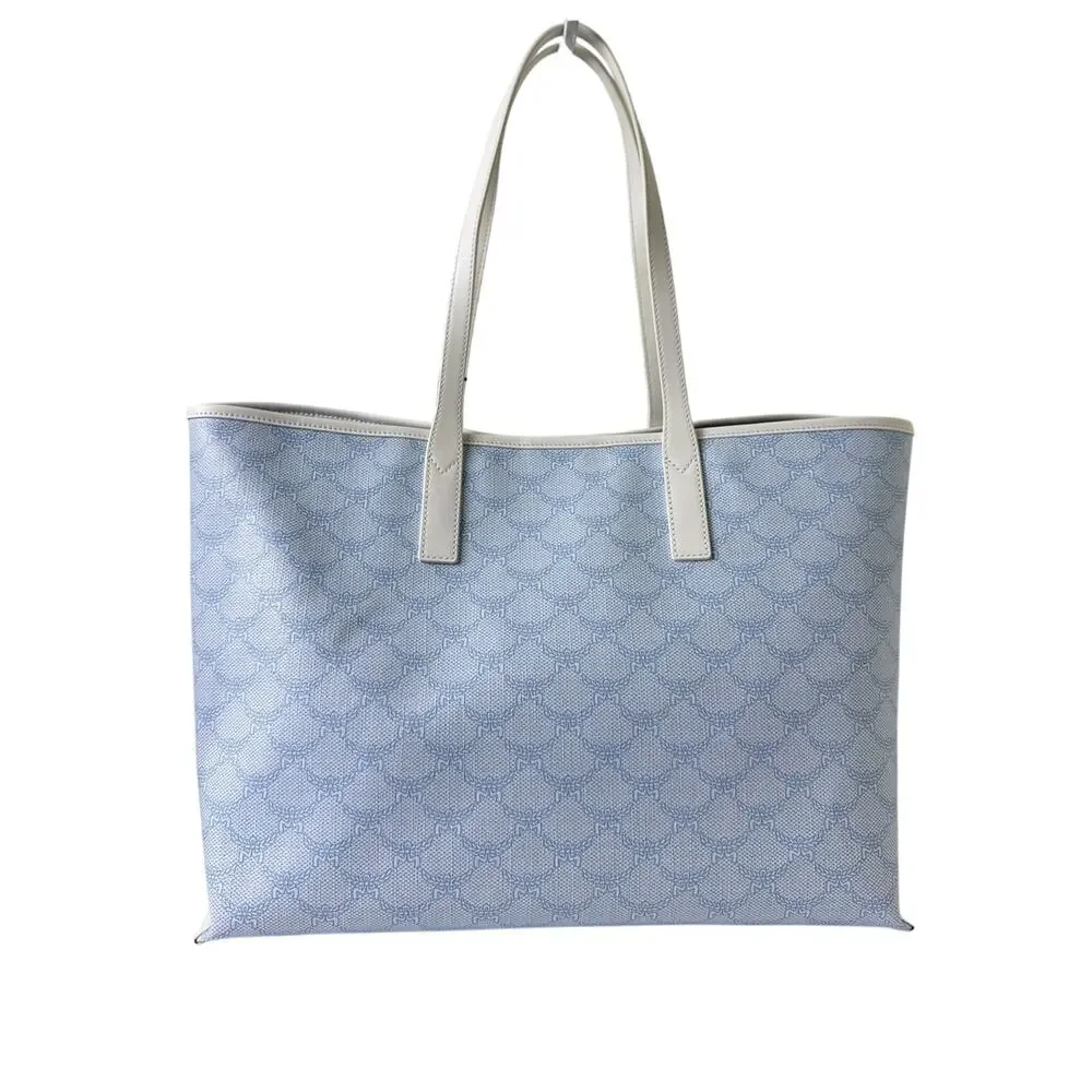 MCM reversible monogram tote baby blue
